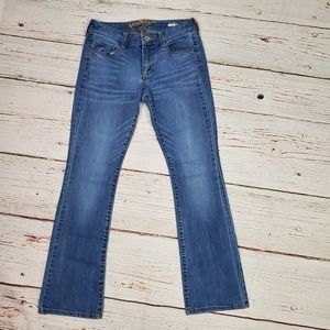 Bootcut dark colored jeans